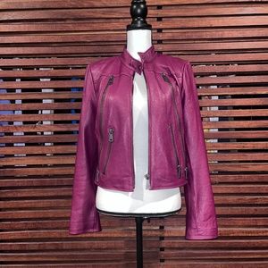 Bagatelle Pink Leather Jacket